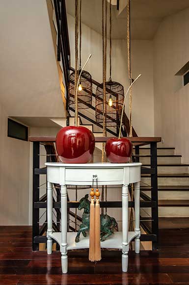 Light-filled lobby with natural wood and locally inspired design